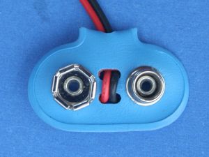 蓝皮T型9V电池扣