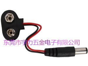 带DC头T型9V电池扣